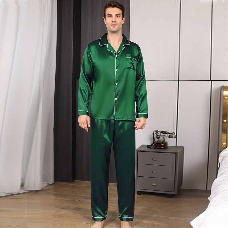 Ice Silk Men's Pajama Set