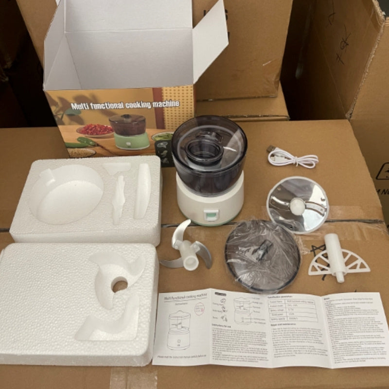 Multifunctional Food Processor - Cordless Electric Meat & Vegetable Grinder, Chopper, Meat Grinder, Dicer - Portable Mini Food Machine