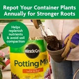 Miracle-Gro Potting Mix, For Container Plants, Flowers, Shrubs, 1 cu. ft.