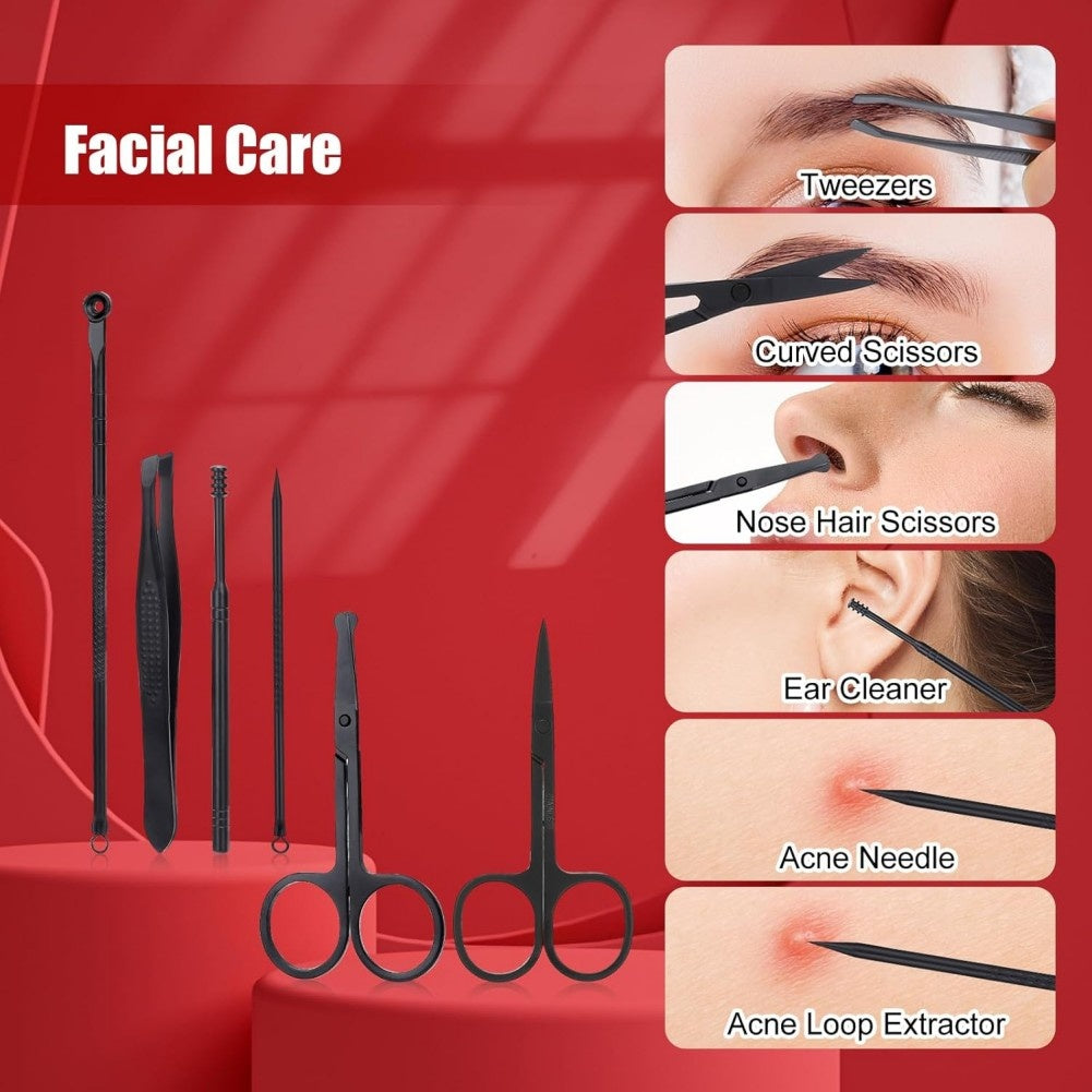 18-Piece,Nail Clippers Trimming Tool Set, Manicure Set, Pedicure Kit, Nail Clippers, Professional