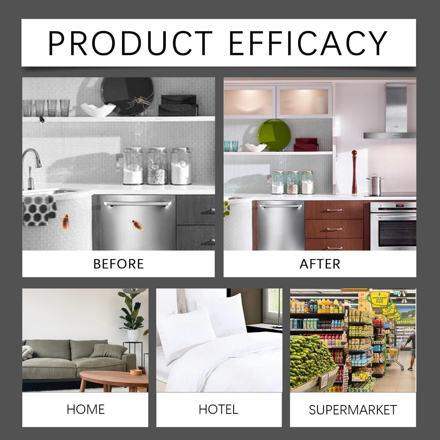 Jueying Cockroach Bait Station Household Indoor Living Room Kitchen Bedroom Cockroach Medicine