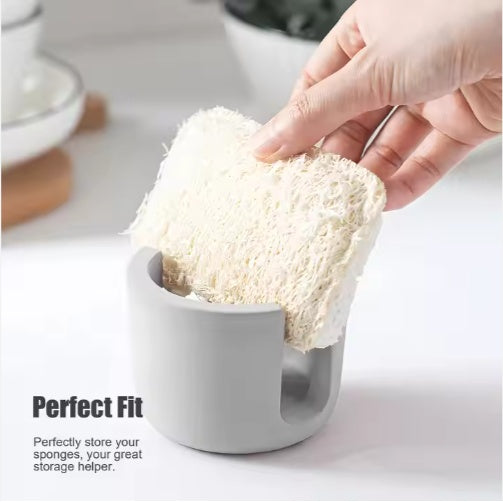 Diatom Mud Sponge Rack Kitchen & Bathroom Sink Caddy For Sponges Scrubbers