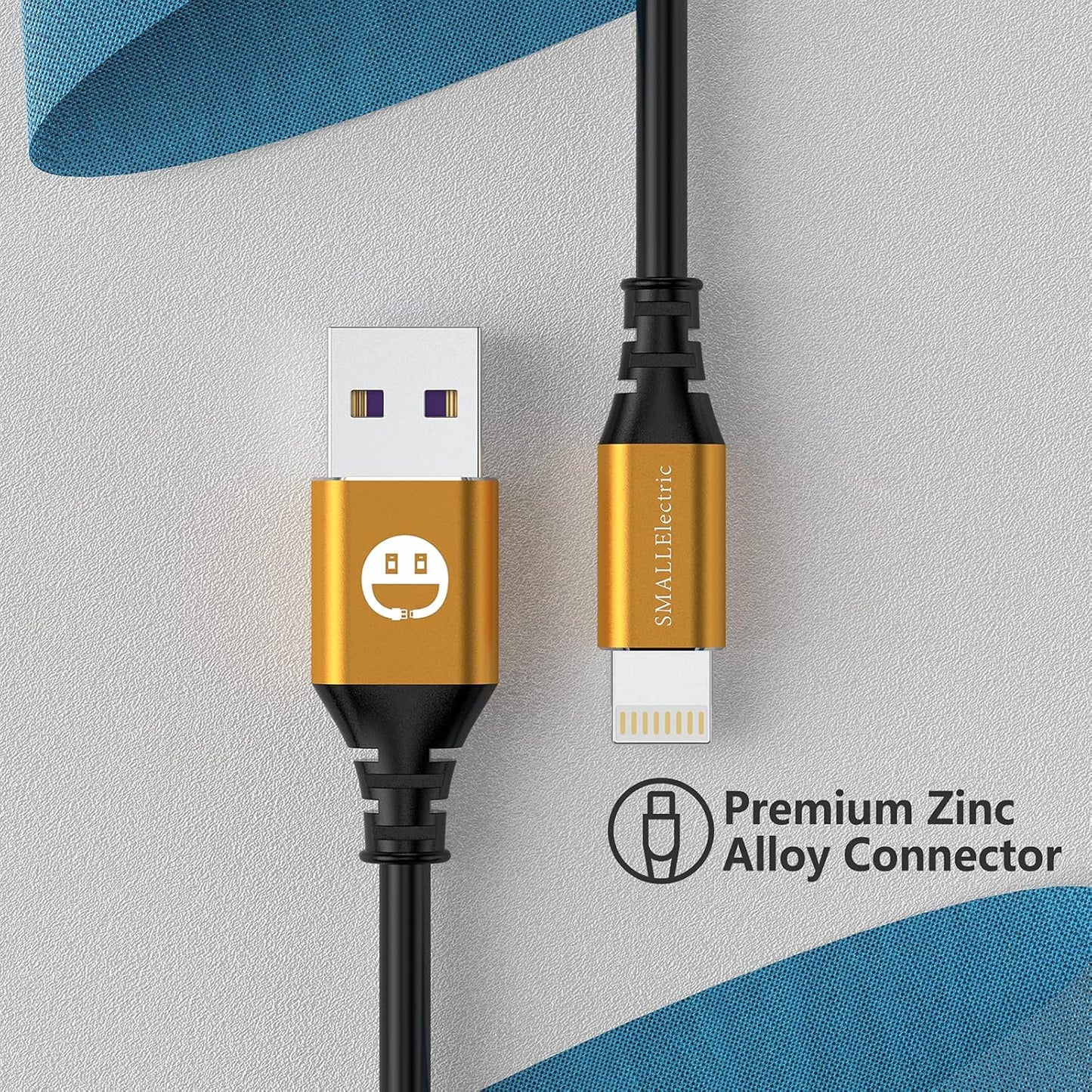 3Pack iPhone Charger Cable 6ft,MFI Certified Lightning Cable Long 6 Foot Charging Cord for Apple iPhone 14 13 12 11 Pro X XS Max XR/8 Plus/7 Plus/6/6s Plus/5s /5c/iPad mini Air (Gold)