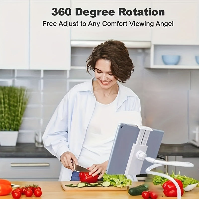 Updated Gooseneck Tablet Holder Stand For Bed 39.4inch Adjustable Flexible Arm Tablets Mount Clamp On Table