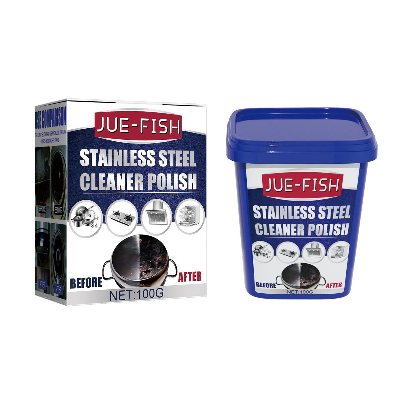 Jueyu Stainless Steel Cleaning Paste, Strong Kitchen Decontamination, Pot Rust Removal, Pot Bottom And Stove Top Black Scale Cleaning