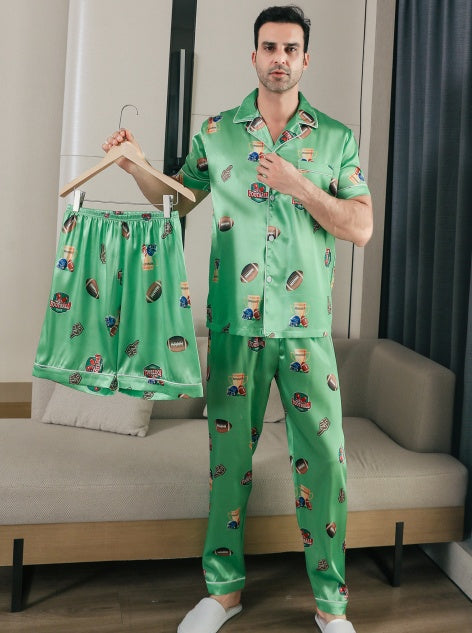 Men's Ice Silk Double Short Suit