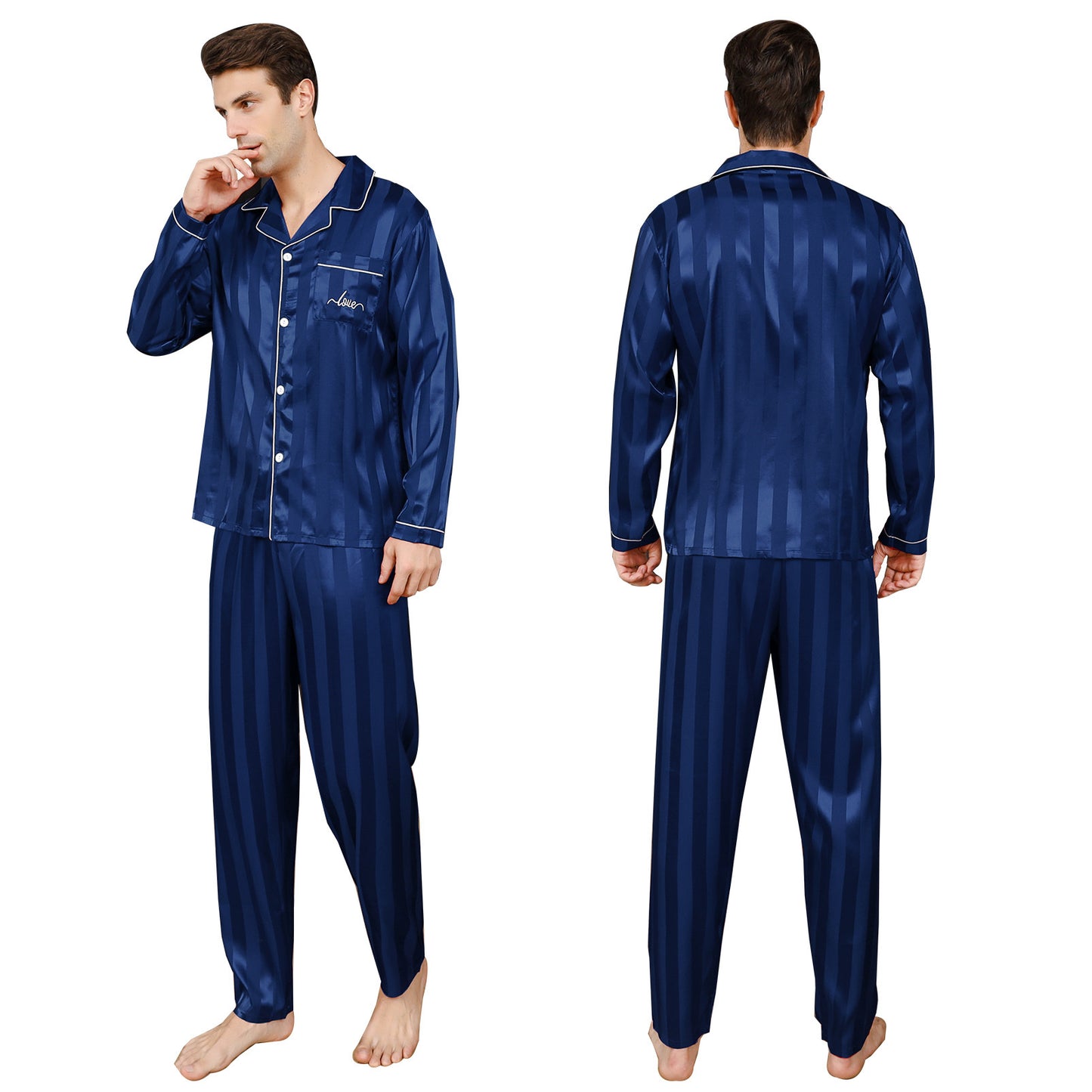 Ice Silk Men's Pajama Set