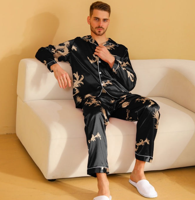 Ice Silk Men's Pajama Set