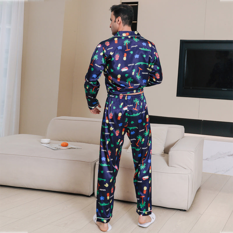 Ice Silk Men's Pajama Set