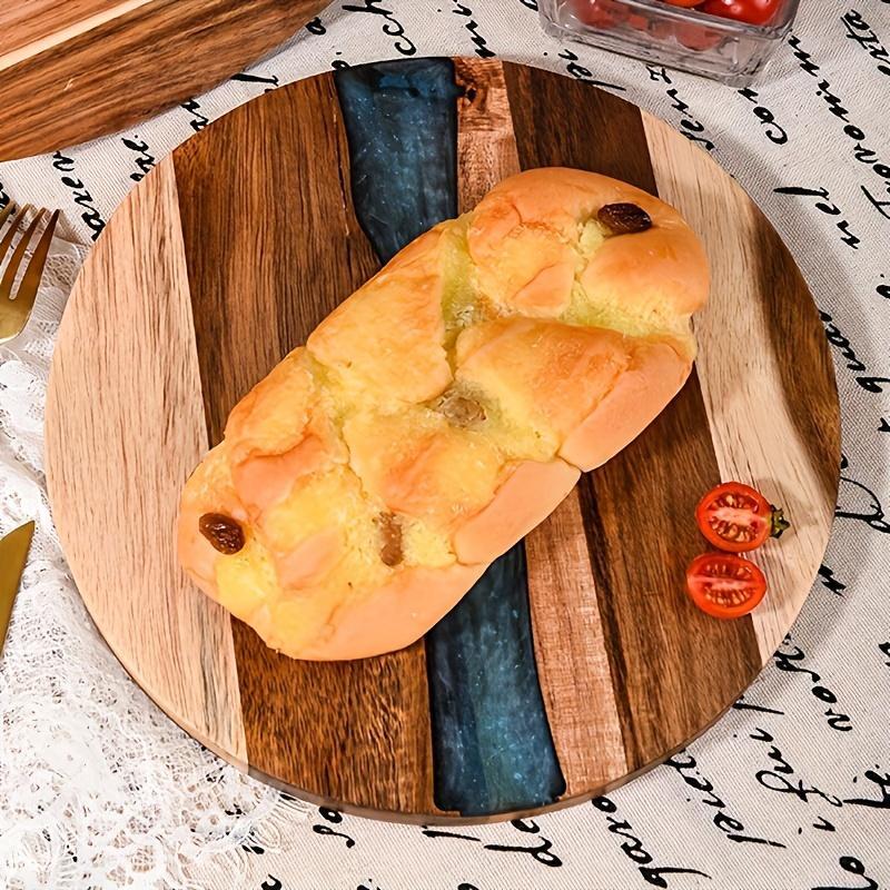 Acrylic Wood Resin Round Cutting Board Food Safe Kitchen Tray Suitable For Steak Snacks Fruits Ideal For Home And Restaurant