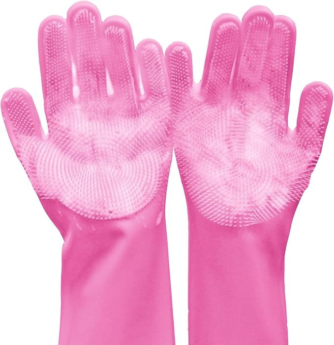 Dishwashing Gloves For Housework, Kitchen, Durable Silicone Waterproof Vegetable Dishwashing Dishwashing Cleaning Artifact Kitchen Dishwashing Gloves Thickened, Prohibited For Sale On Temu