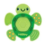 Nuby Teethe N' Pop Sensory Play Teether for Infants, Green Turtle Design