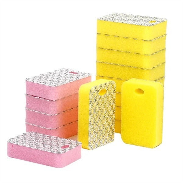 Durable Four Jacquard Sponges - Ideal For Multiple Cleaning Tasks