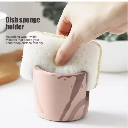 Diatom Mud Sponge Rack Kitchen & Bathroom Sink Caddy For Sponges Scrubbers