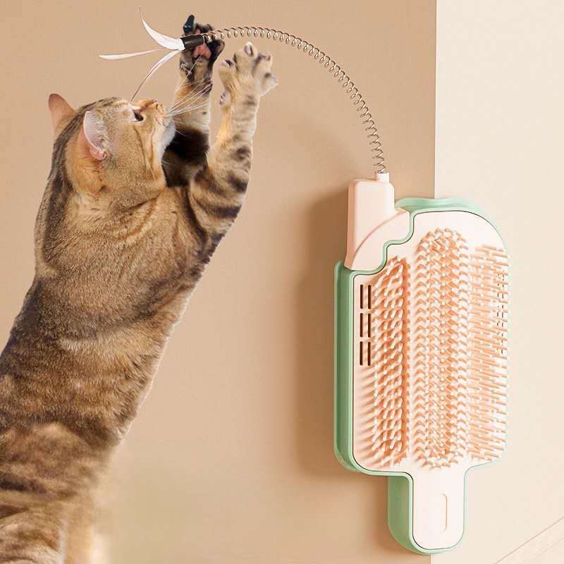 Cat Self Grooming Brush, Popsicle-Shaped, Corner Massage Comb, Cat Scratcher