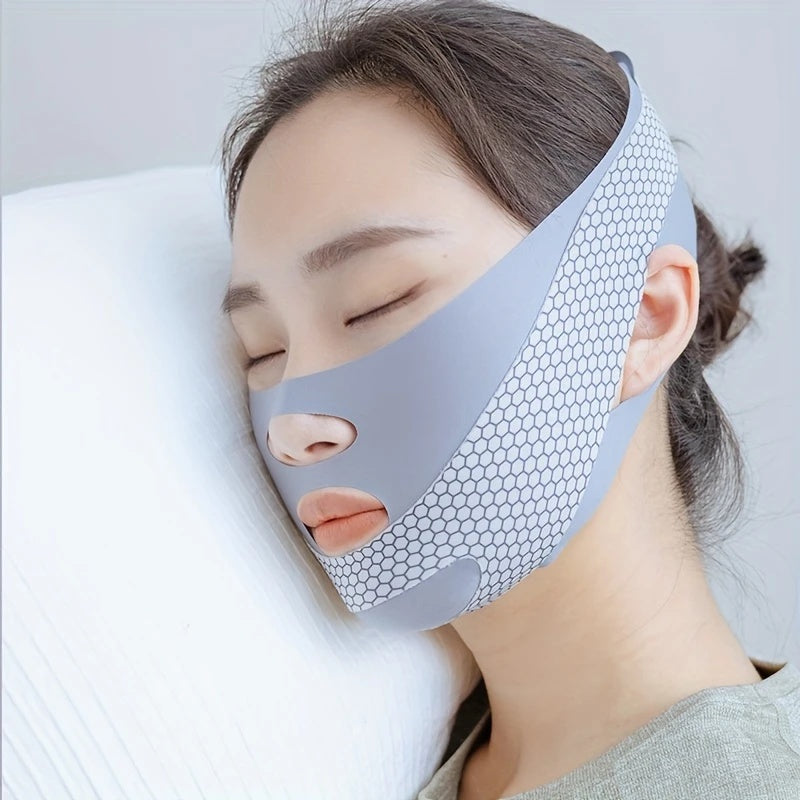 Unscented Sleep Facial Lift Mask - Comfortable, Flexible, Anti-Snoring Face Strap For Relaxation And Beauty