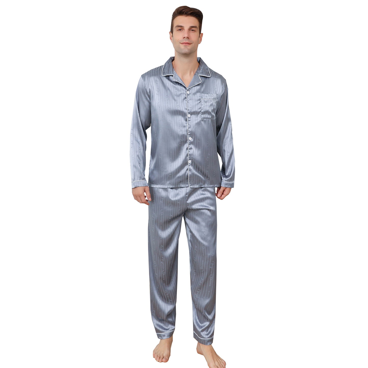 Ice Silk Men's Pajama Set