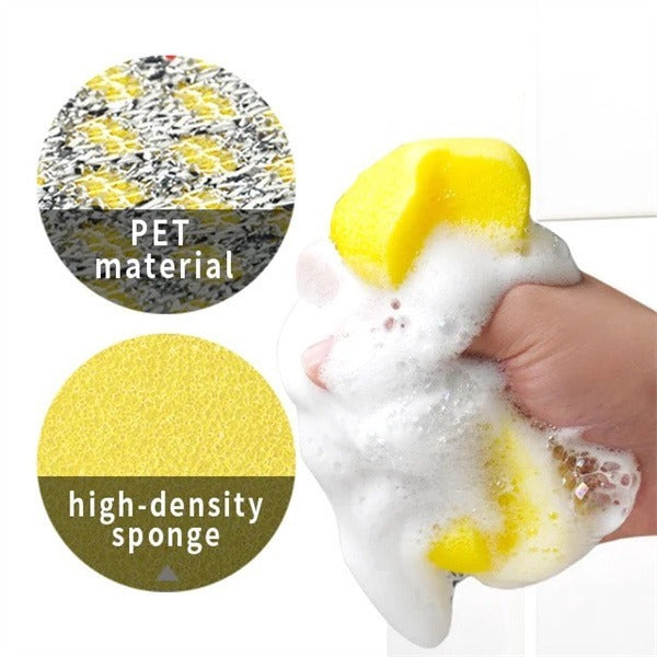 Durable Four Jacquard Sponges - Ideal For Multiple Cleaning Tasks