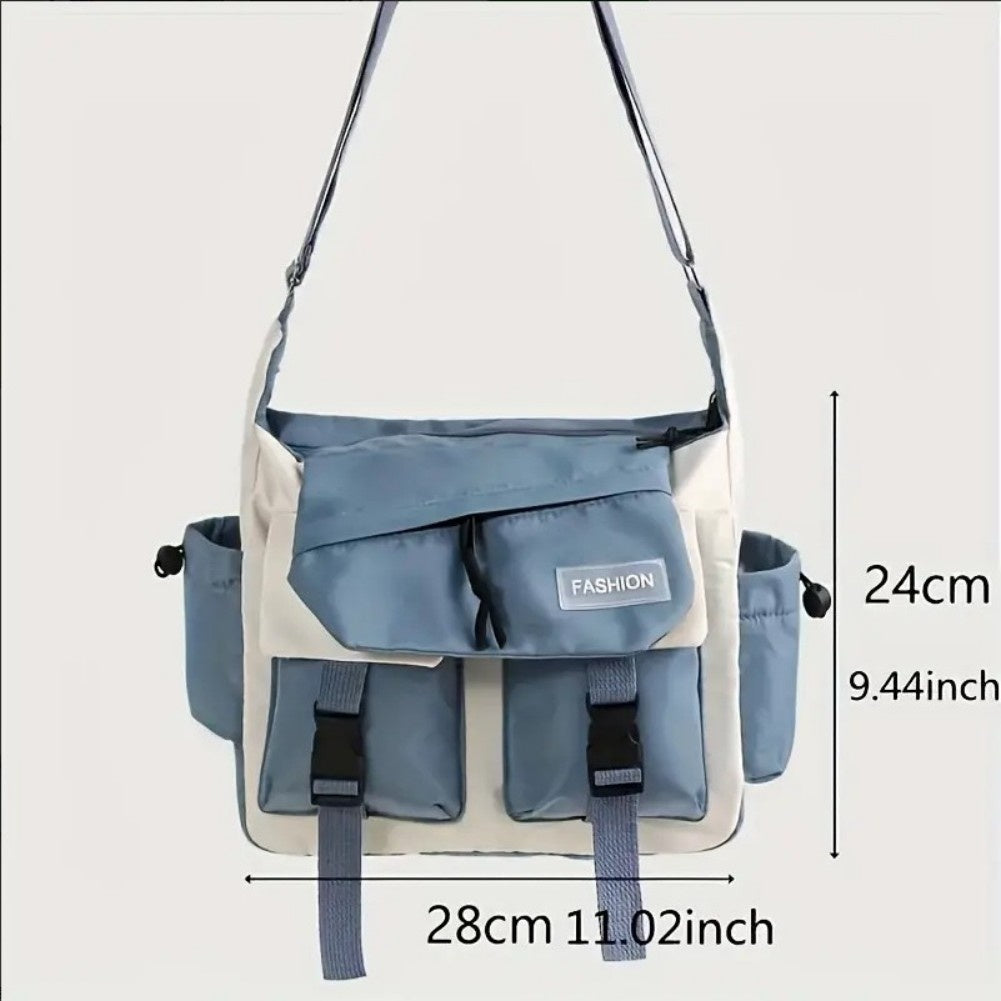 Versatile Crossbody Messenger Bag Backpack Large Capacity Aesthetic Cute Casual Travel Daypacks