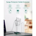 Surge Protector Outlet Extender - Addtam 5-Outlet Splitter with 4 USB Wall Charger(2 USB-C Ports), Multi Plug Outlet Power Strip for Home, Dorm Room Essentials