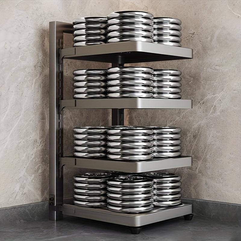 Kitchen Cabinet Pots And Pans Heavy Duty Multi-layer Adjustable Storage Rack
