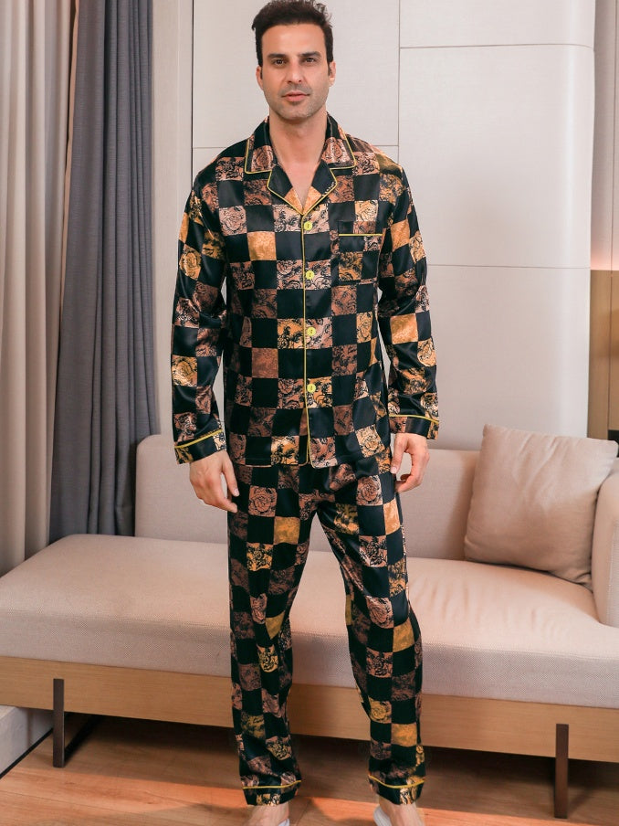 Ice Silk Men's Pajama Set