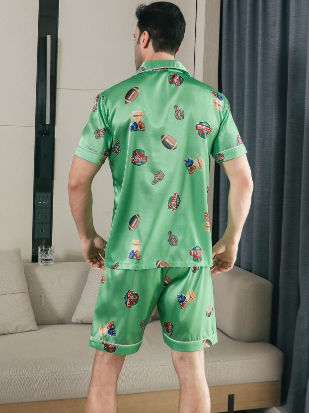 Men's Ice Silk Double Short Suit