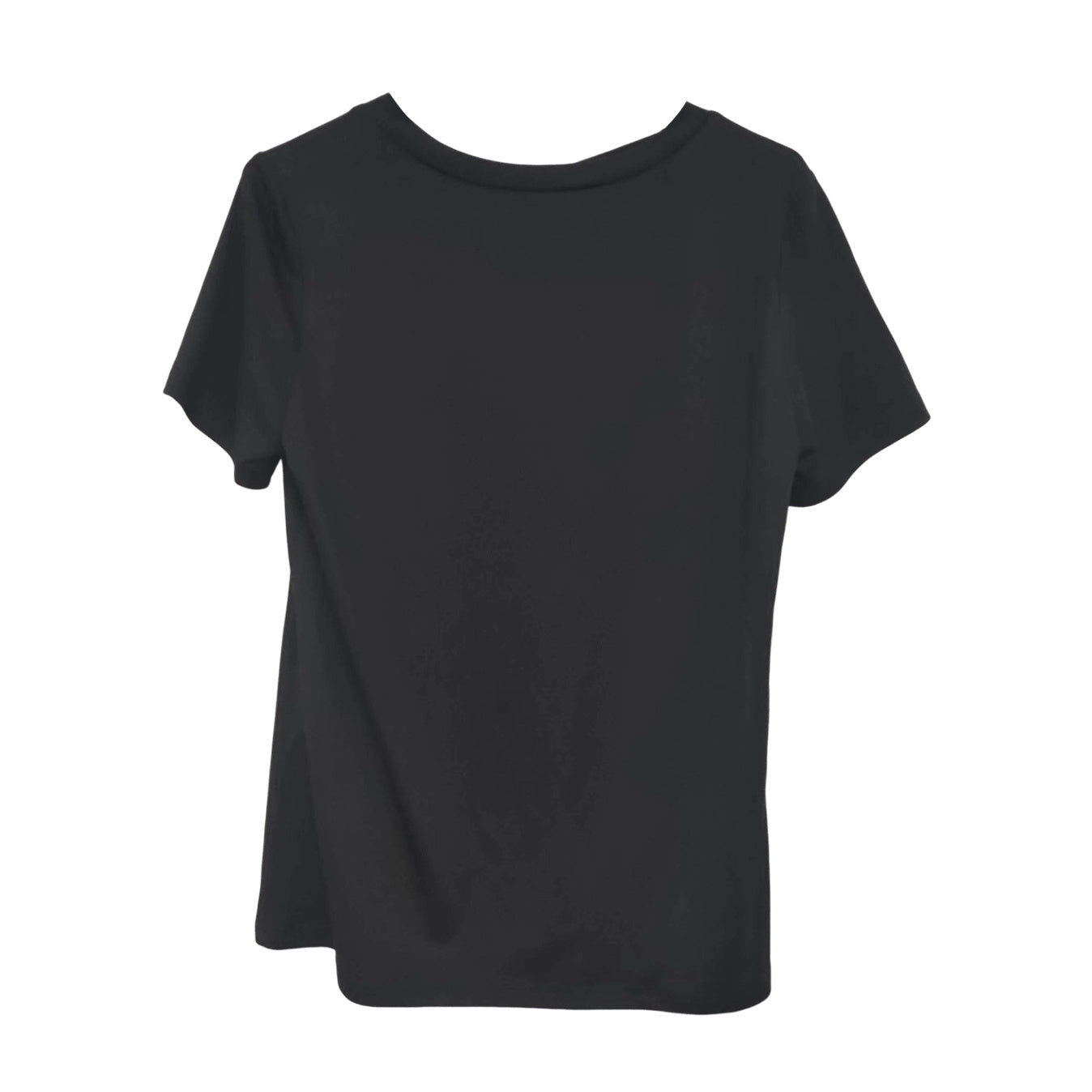 Women's Solid Color Collar Design T-shirt V-neck Casual Top