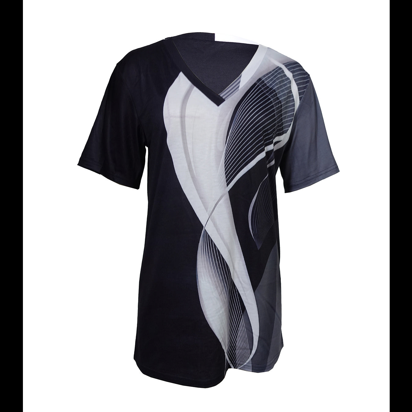 Women's New Striped Printed V-neck Casual T-shirt