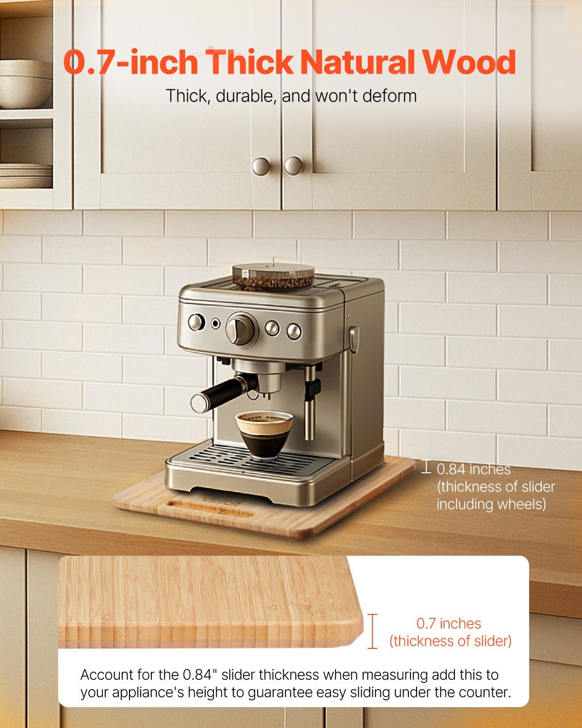 Appliance Slider 10.5 X 13 In Sliding Tray For Kitchen Countertop