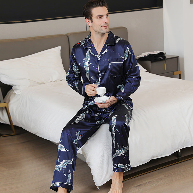 Ice Silk Men's Pajama Set