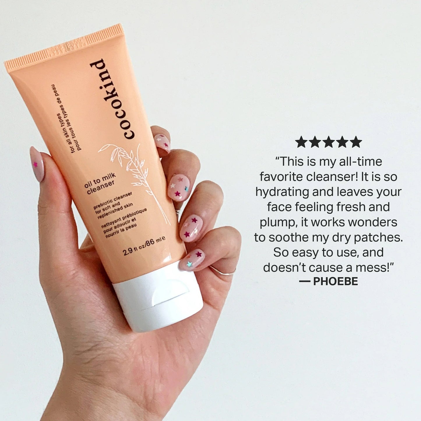 Cocokind Facial Cleanser, Oil to Milk Face Wash and Makeup Remover, All Skin Types, 2.9 oz