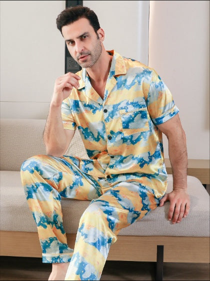 Men's Ice Silk Double Short Suit