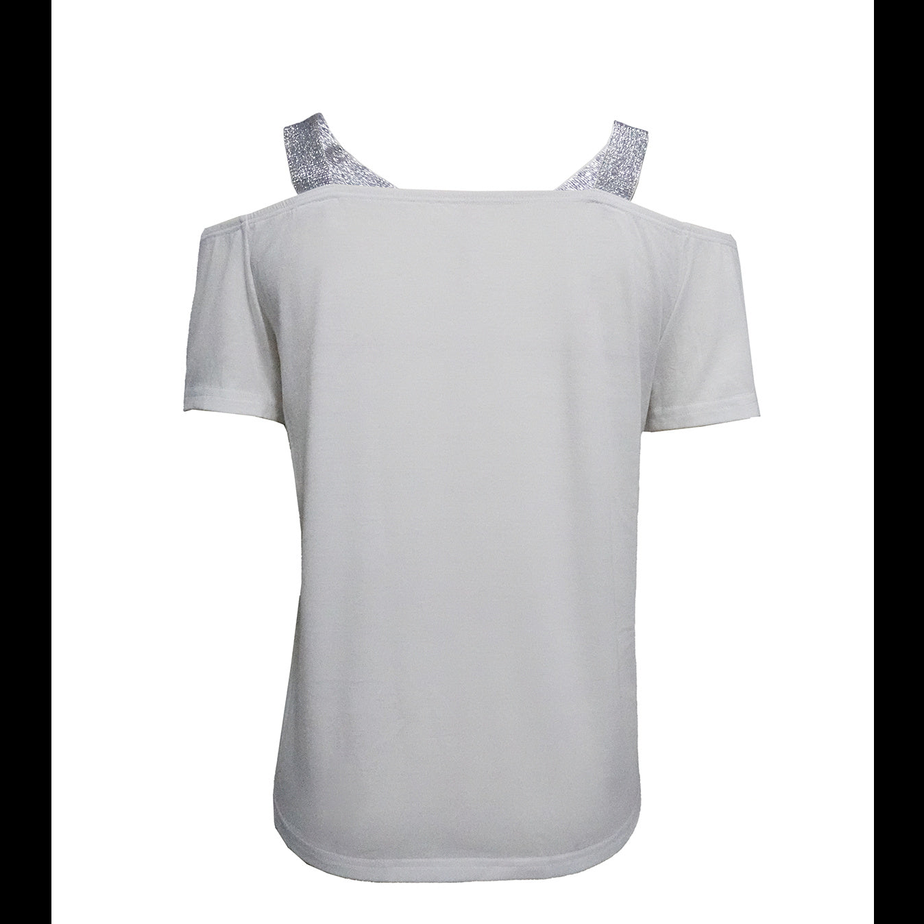 Ladies' New Holiday Love Printed Sequin Splicing Off Shoulder Casual Style T-shirt