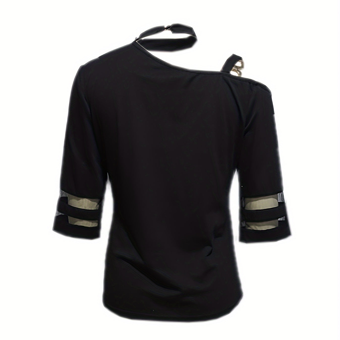 Ladies' Irregular Collar Solid Color Hanging Neck Fashion Off Shoulder Top