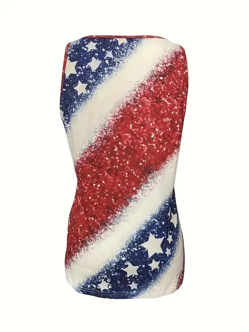 New Sleeveless Fashion Print Vest Button-down Top For Summer