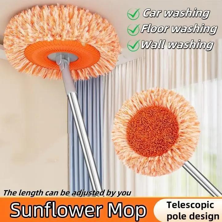 Discover The Ultimate Cleaning Tool, The Sunflower Mop, Adjustable Up To 175cm
