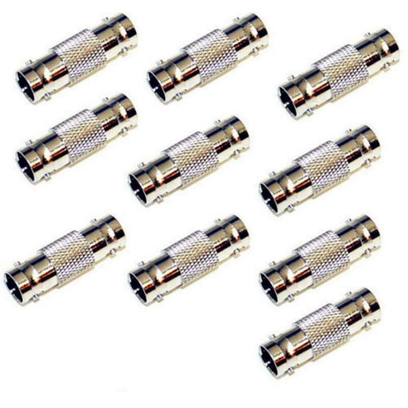 10 Pack Lot -BNC Female Coax Cable Coupler Adapter Connector For CCTV RG59 RG60