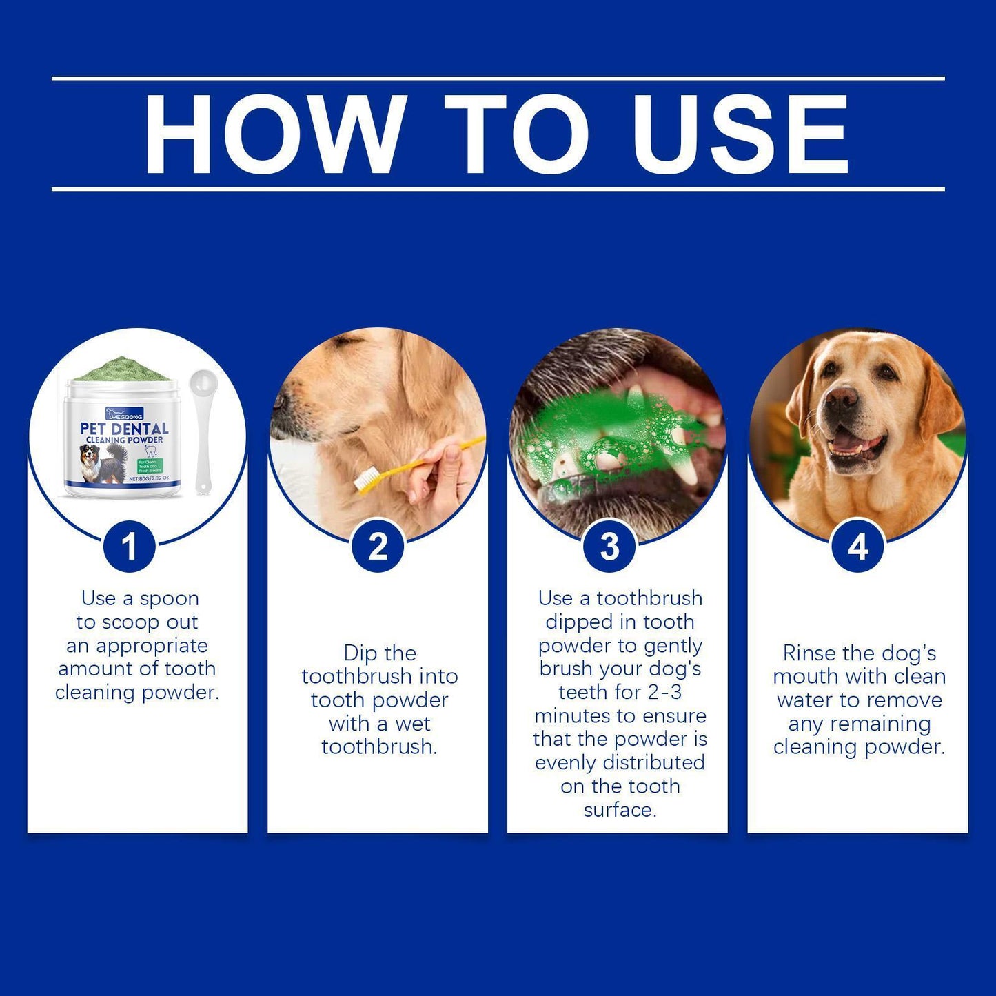 Yeagerbong Dog Tooth Cleaning Powder Gently Cleans Tartar Stains And Freshens Breath