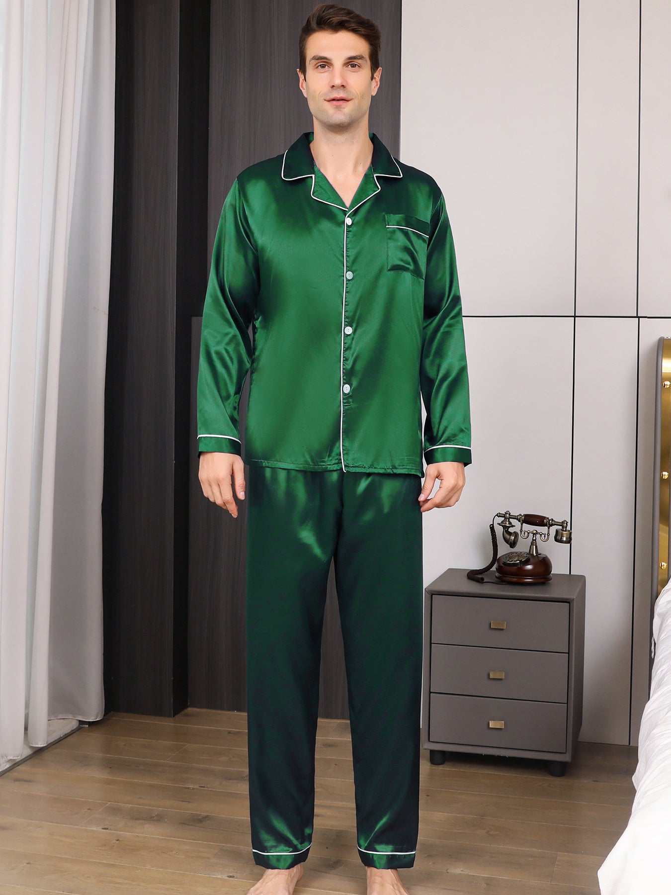 Ice Silk Men's Pajama Set