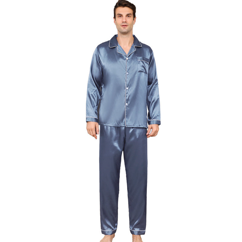 Ice Silk Men's Pajama Set
