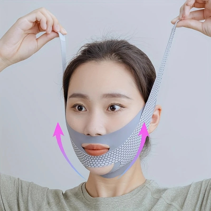 Unscented Sleep Facial Lift Mask - Comfortable, Flexible, Anti-Snoring Face Strap For Relaxation And Beauty