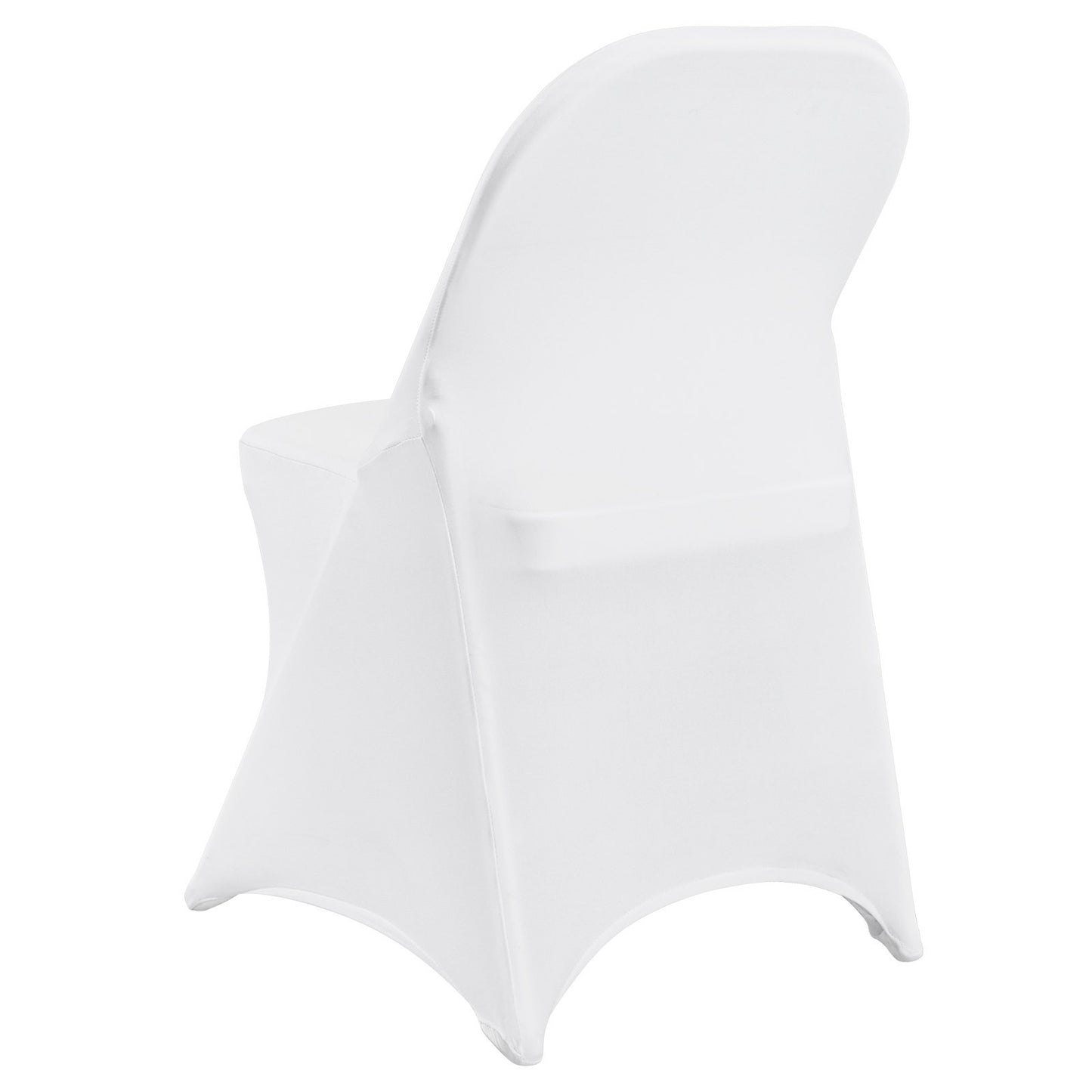 VEVOR White Stretch Spandex Chair Covers - 12 PCS, Folding Kitchen Chairs Cover, Universal Washable Slipcovers Protector, Removable Chair Seat Covers, For Wedding Party Dining Room Banquet Event