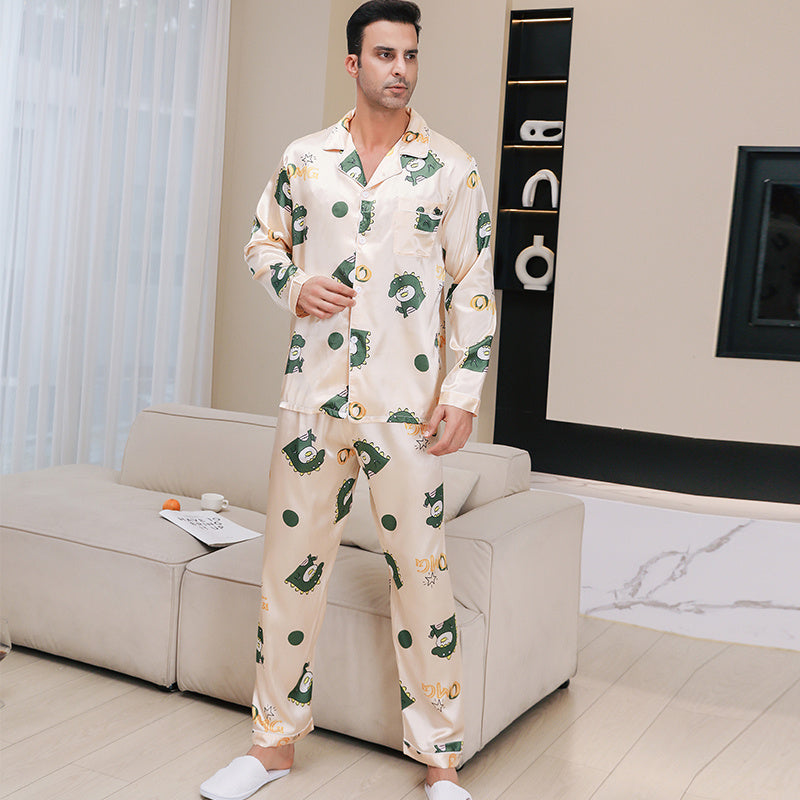 Ice Silk Men's Pajama Set