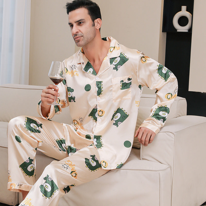Ice Silk Men's Pajama Set