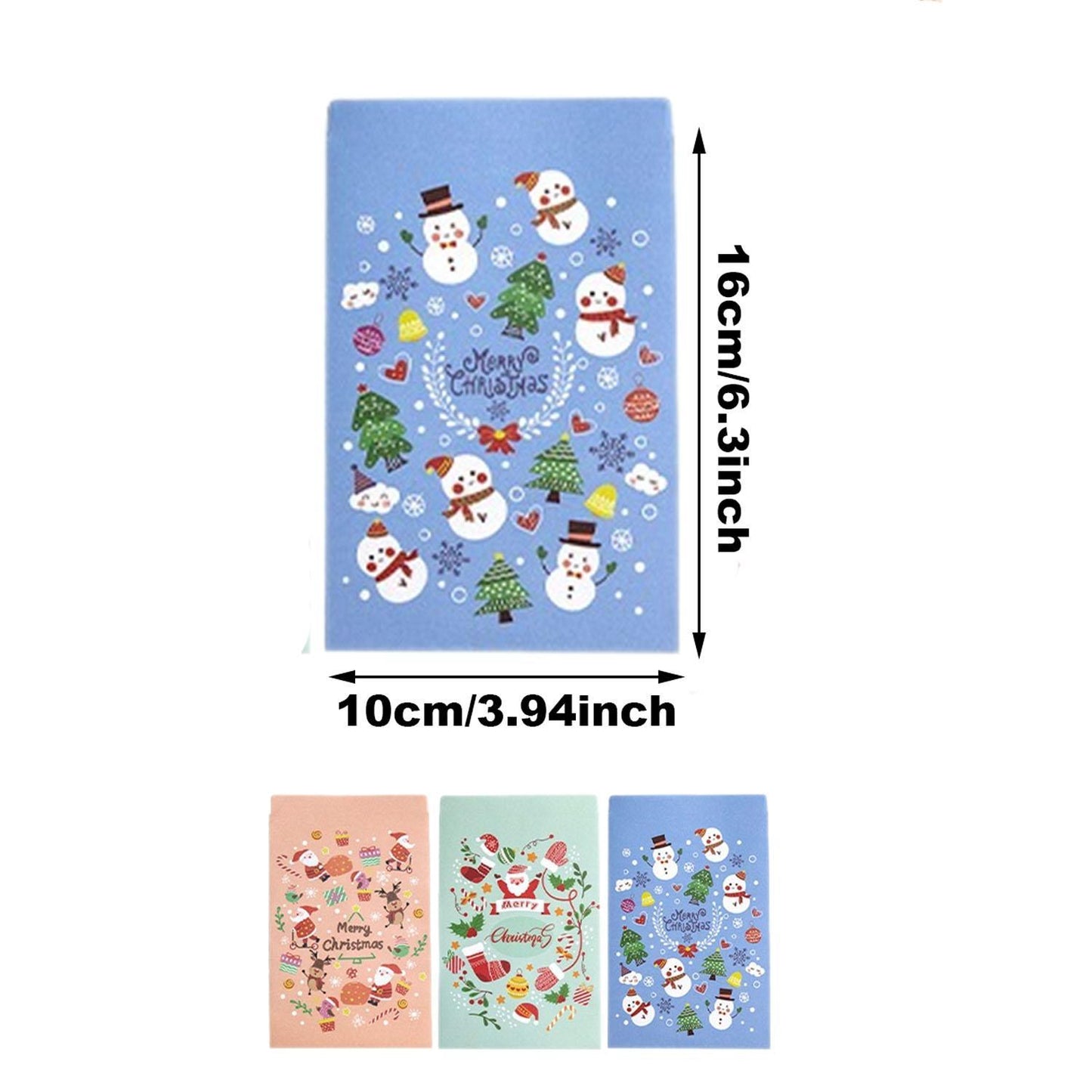 Party Christmas Countdown Paper Gift Bags 24-Piece Set