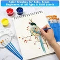 Acrylic Paint Brush Set, 60 Pcs Oil Watercolor Acrylic Paint Brush, Artist Paintbrushes for Body Face Rock Canvas, Kids Adult Drawing Arts Crafts Supplies, Blue