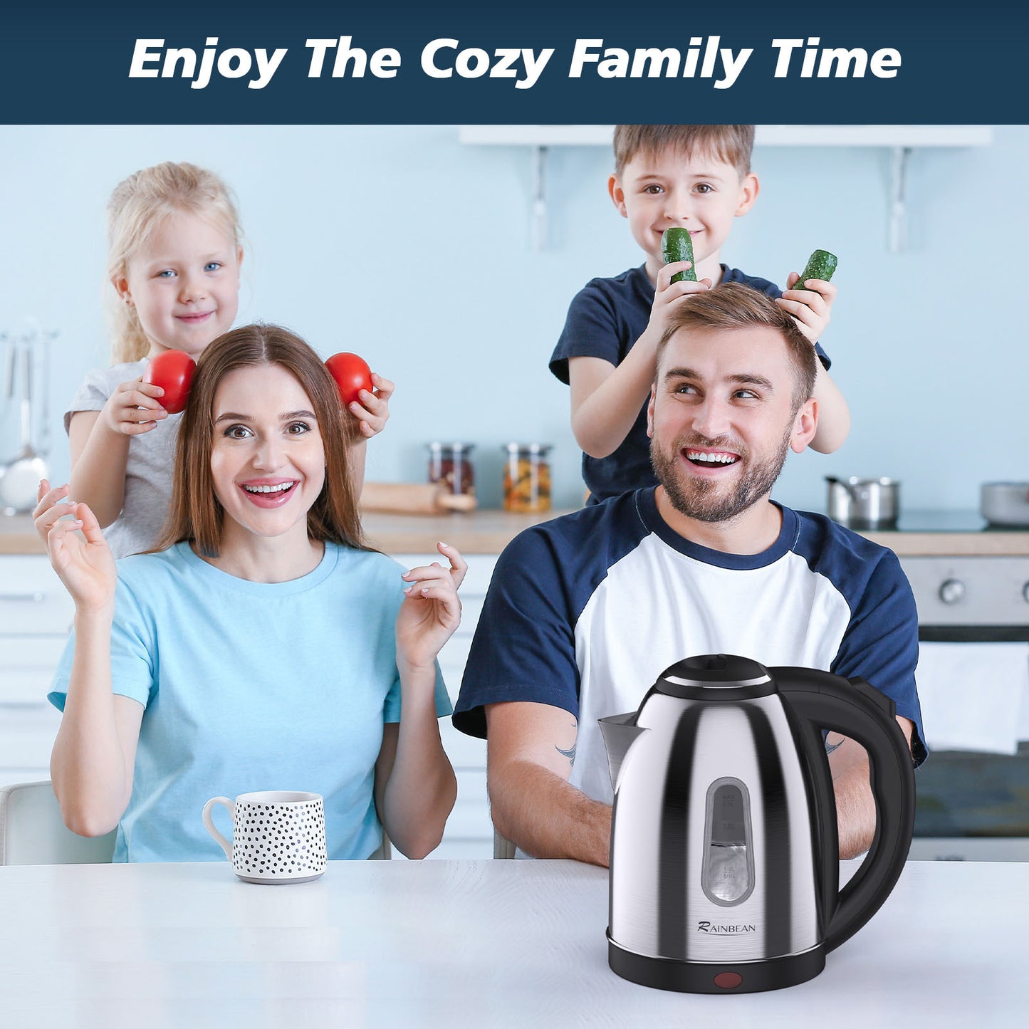 Electric Kettle Water Boiler, 1.8L Electric Tea Coffee Kettle Hot Water Boiler Auto Shut-Off & Boil Dry Protection