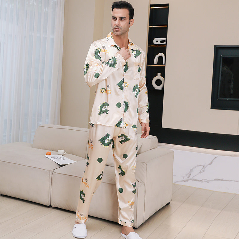 Ice Silk Men's Pajama Set