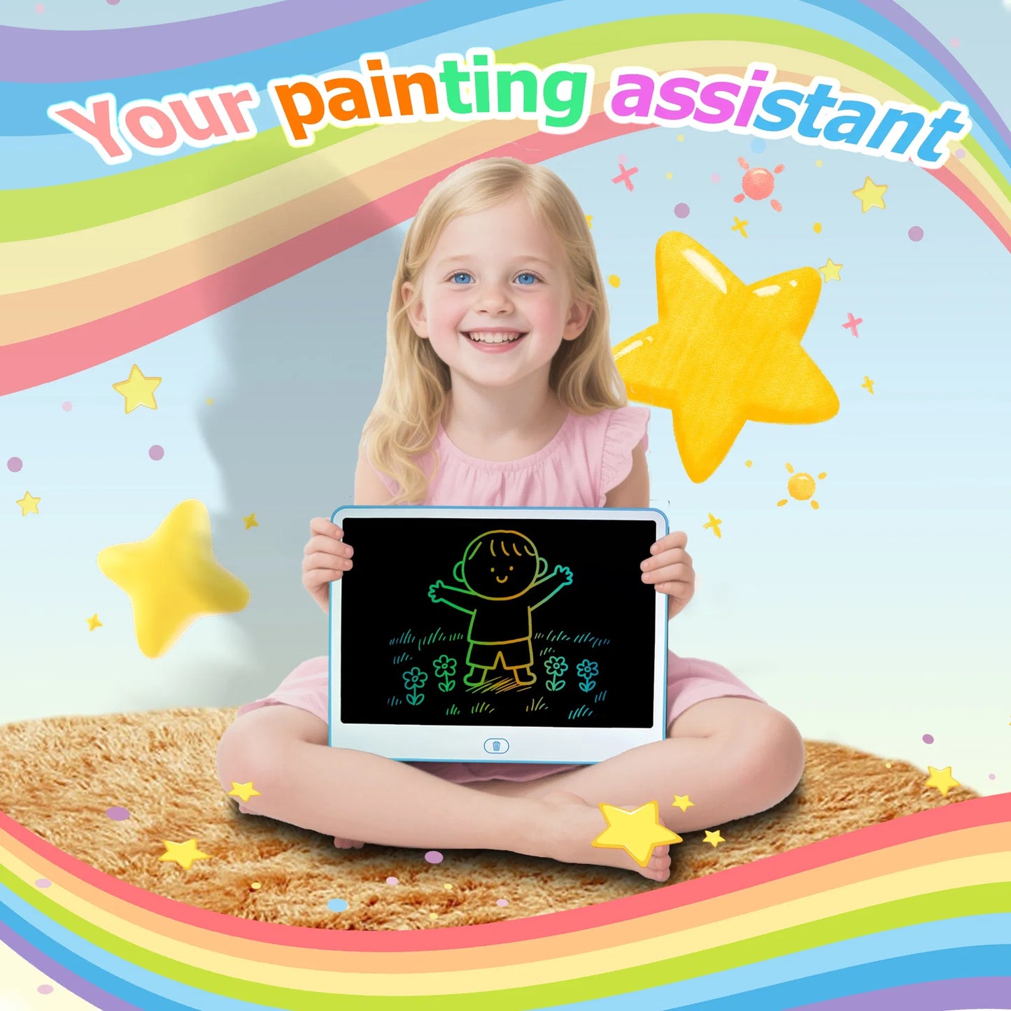 LCD Writing Tablet, Valentines Day Gifts For Kids,13 Inch Colorful Toddler Doodle Board Drawing Tablet, Erasable Reusable Electronic Drawing Pads, Educational And Learning Toys For Kids
